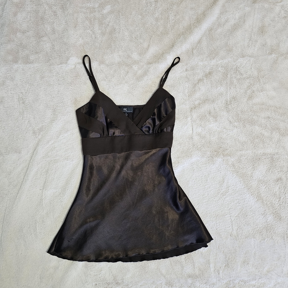 IZ Byer Satin Brown Cami
